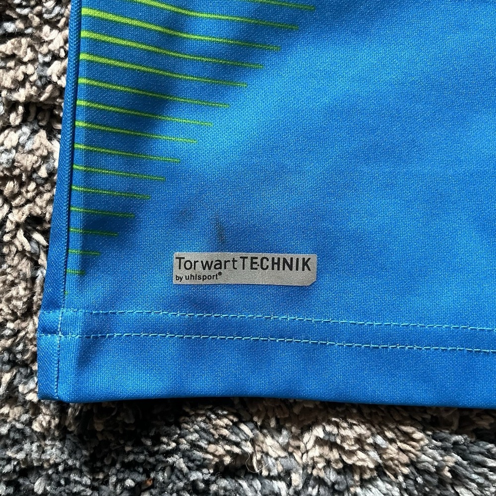 Uhlsport Goalkeeper Jersey Mens Large Blue Green Padded Elbows‎ Towart Technik - Picture 3 of 10